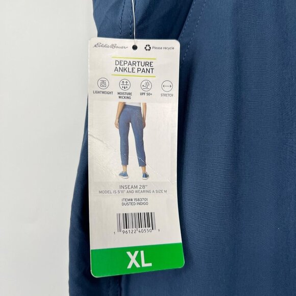 Eddie Bauer Women's Departure Ankle Pants size XL NWT Blue - Picture 2 of 13